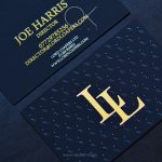Luxury Business Cards With Gold Foil and Thermography for Shoe Brand